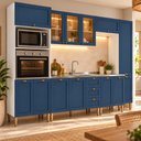 Ver imagem 1 de Cozinha Completa Modulada com Armário e Balcão 6 Peças 13 Portas 3 Gavetas 305cm Provençal com