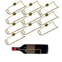 Ver imagem 1 de Kit 10 Unidades de Adega Parede Garrafa Vinho Estilo Industrial Dourado