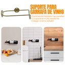 Ver imagem 3 de Kit 10 Unidades de Adega Parede Garrafa Vinho Estilo Industrial Dourado