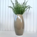 Ver imagem 4 de Vaso Médio Liso na Cor Cáqui Centro de Mesa C/ Planta