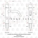 Ver imagem 5 de Torneira Para Banheiro Misturador Monocomando Baixa Jagui Pingoo.casa - Preto