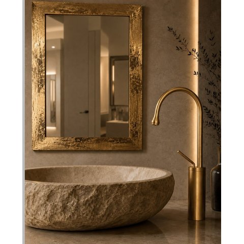 Torneira Capri Dourada Escovada Gota Aço Inox 304 Gold Luxo