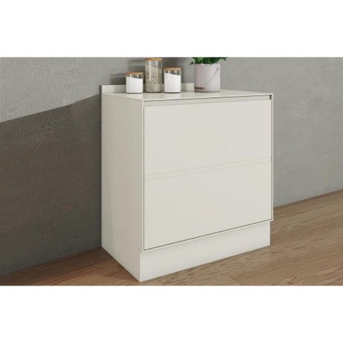 Balcão Cozinha Modulado Fineze 2 Gavetas c/Tampo 80cm Areia Henn