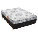 Ver imagem 1 de Cama Box Casal: Colchão Espuma Polar Pérola + Base CRC Suede Black(138x188)