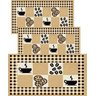 Jogo de Tapetes para Cozinha 3 Peças Cookies 81 Palha J. Serrano - 1