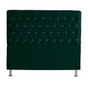 Ver imagem 1 de Cabeceira de Cama Box Estrela King 195 Cm Suede Botão Cristal Verde do Lar Móveis e Decoração