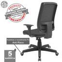 Ver imagem 5 de Cadeira Presidente Brizza Tela Ergonômica Reclinável Para Escritório Regulagem Altura Preta