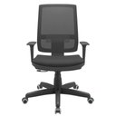 Ver imagem 4 de Cadeira Presidente Brizza Tela Ergonômica Reclinável Para Escritório Regulagem Altura Preta