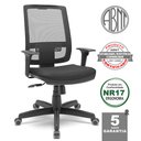 Ver imagem 2 de Cadeira Presidente Brizza Tela Ergonômica Reclinável Para Escritório Regulagem Altura Preta