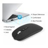 Mouse Sem Fio Wireless Bateria Recarregável Clique Silencioso E-1400 Preto - 3