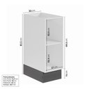 Ver imagem 3 de Balcão 1 Porta 30cm sem Tampo com Rodapé Ipanema CabeCasa MadeiraOriginals