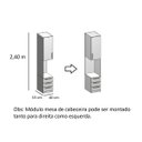 Ver imagem 4 de Módulo Mesa de Cabeceira Direita/esquerda Altezza Trend Belmax:freijó/titânio