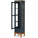 Ver imagem 2 de Cristaleira Remy 1 Porta e 1 Gaveta Cor Azul Petróleo 43cm - 67885