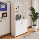 Ver imagem 4 de Armário Estante New City 2 Portas MDP 80cm Branco Gebb Work