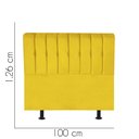 Ver imagem 2 de Cabeceira Estofada Kiara 100cm Solteiro Box Quarto Corino Amarelo - Gat Magazine