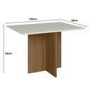 Ver imagem 4 de Kit Mesa de Jantar Helo sem Vidro 120x90 com 4 Cadeiras Josi Carvalho/off White/fendi