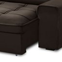Ver mais imagens de Sofá Retrátil Reclinável para Sala 3 Lugares 210cm Asaph F04 Veludo Marrom Escuro - Lyam Decor