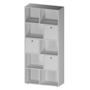 Ver imagem 3 de Organizador/Estante para Quarto Infantil com 3 Caixas e 7 Nichos Maia 159X74CMX30CM Branco