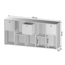 Ver imagem 4 de Organizador/Estante para Quarto Infantil com 3 Caixas e 7 Nichos Maia 159X74CMX30CM Branco