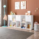 Ver imagem 1 de Estante Multiuso Quarto Infantil com 3 Caixas e 7 Nichos 159x74cm Maia