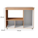 Ver imagem 2 de Armário Balcão Multiuso para Cozinha Micro-ondas e Forno Liza 03 Portas Savana Preto Moblis