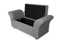 Ver imagem 2 de Calçadeira Baú Com Capitonê Veneza Cama Casal 140 cm Suede Cinza LM DECOR