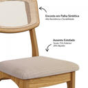 Ver imagem 6 de Conjunto Mesa de Jantar com 6 Cadeiras Retrô Estofada e Encosto Palinha Dalla Costa