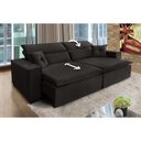 Ver imagem 1 de Sofá Londres 2.10m Retrátil e Reclinável Pillow Top - Marrom