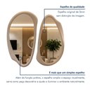 Ver imagem 4 de Espelho Orgânico 100CMX95CM Moldura MDF Speccio Pietra