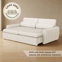 Ver imagem 7 de Sofá Cama Orgânico Multifuncional Charlie 2,10m com Almofadas Soltas Conforto Anatômico Off White