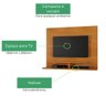 Painel com Suporte para Tv até 56 Polegadas Sion Jcm Cinamomo - 2