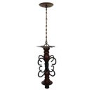 Ver imagem 1 de Lustre Torneado Simples Decorativo em Madeira e Metal para Bancada - Verniz