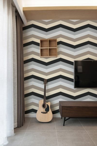 Papel de Parede Importado tnt Lavável Chevron - 6
