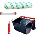 Ver imagem 1 de Caçamba para Pintura 12l + Rolo 23cm em Poliamida 8mm + Suporte Garfo Gaiola para Rolo de Pintura 23