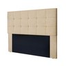 Cabeceira Julia 1,40 Casal bege amassado ref 1301 - Star Confort Chocolate - 1