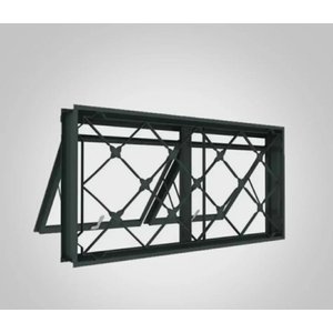 Janela Vitro Maxim-ar 100x50 Req. 7cm Grade Xadrez Stander