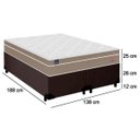 Ver imagem 4 de Cama Box Casal Bipartido Suede + Colchão Lis Molas Ensacadas Superpocket Plumatex 138cm – Suporta At