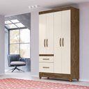 Ver imagem 2 de Guarda Roupa 4 Portas Madri Castanho Wood Off White 852030 Moval