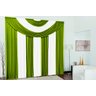 Cortina Suplema 3,00x2,60m Malha Gel 100% Poliéster Varão Simples - Verde e Branco - 1