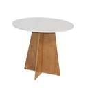 Ver imagem 3 de Conjunto Mesa Paraty Redonda com 4 Cadeira Pérola - Bagum Bege Off White