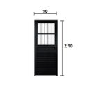 Ver imagem 3 de Porta Postigo Aluminio Preto 2.10 x 0.90 Lado Esquerdo - Hale