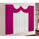 Ver imagem 1 de Cortina Paris Pink e Branco  2,00m x 1,70m - Varão Simples