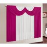 Cortina Paris Pink e Branco  2,00m x 1,70m - Varão Simples - 1