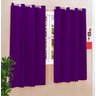Cortina Roma 2,00m x 1,70m Roxo Com ilhos - Varão Simples - 1