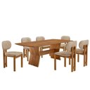 Ver imagem 2 de Mesa Portugal Tampo Laminado Barril 6 Cadeiras Nala Moderna Milano/imbuia Nat/cinam. Imbuia
