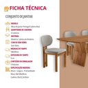 Ver imagem 7 de Mesa Portugal Tampo Laminado Barril 6 Cadeiras Nala Moderna Milano/imbuia Nat/cinam. Imbuia