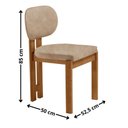 Ver imagem 3 de Mesa Portugal Tampo Laminado Barril 6 Cadeiras Nala Moderna Milano/imbuia Nat/cinam. Imbuia