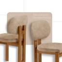 Ver imagem 6 de Mesa Portugal Tampo Laminado Barril 6 Cadeiras Nala Moderna Milano/imbuia Nat/cinam. Imbuia