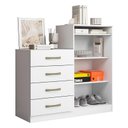 Ver imagem 6 de Guarda Roupa Casal Porto 8 Portas 4 Gavetas com Cômoda Sapateira Londres e Armário Multiuso 2