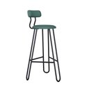 Ver imagem 1 de Conjunto 2 Banquetas Alta Ginger com Encosto Courino Urano Verde Sálvia